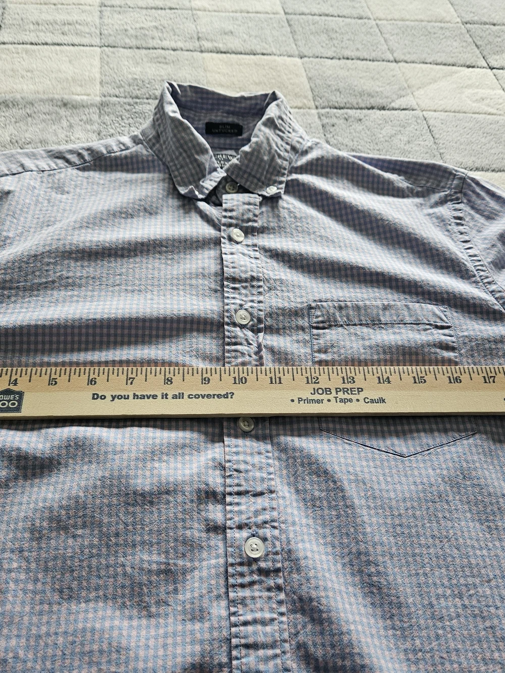 J. Crew Blue Micro-Check Button-Down Shirt